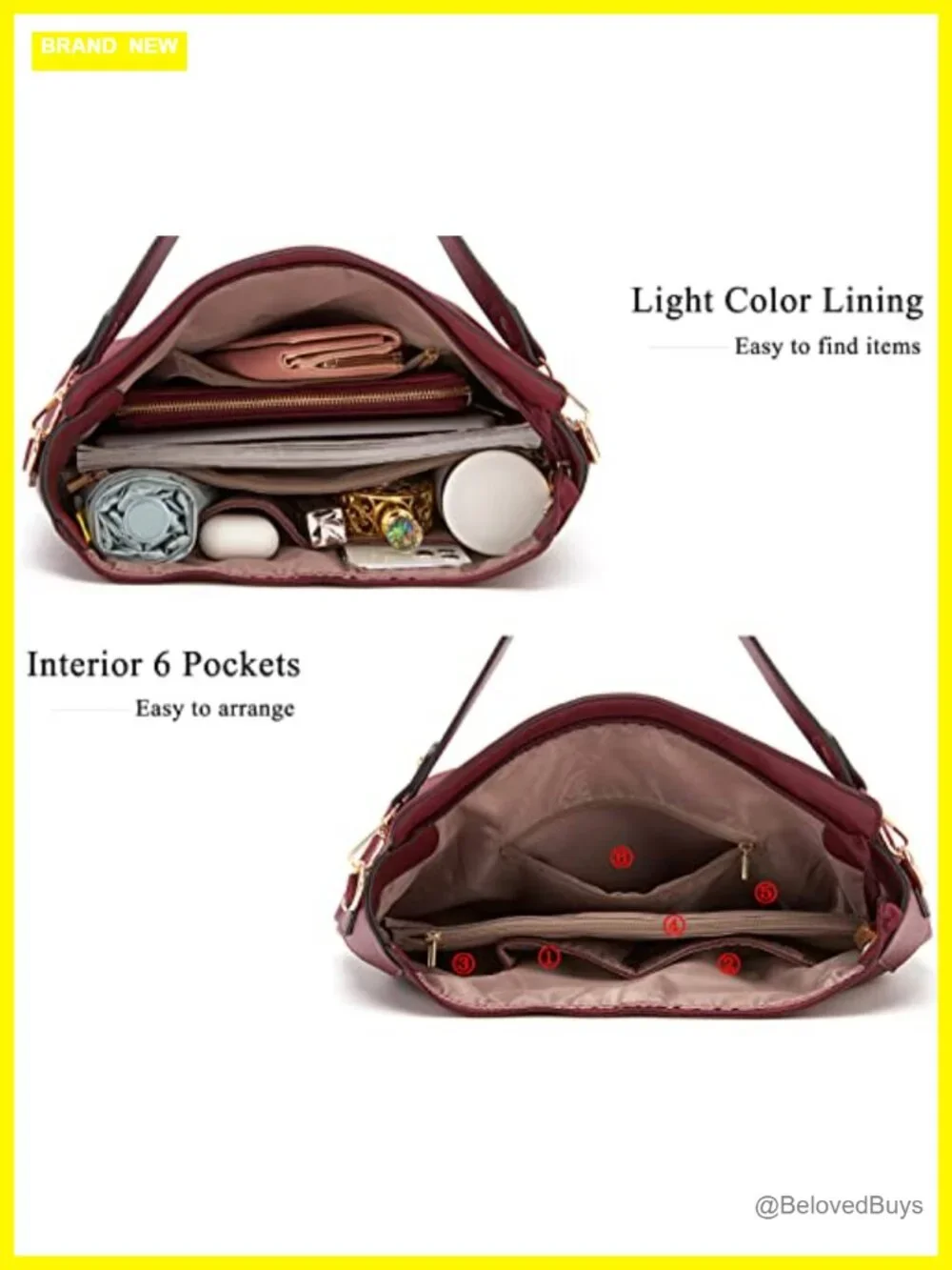 Large Crossbody Bag Set with Shoulder Bag Tote Hobo Purses and Wallet Set for